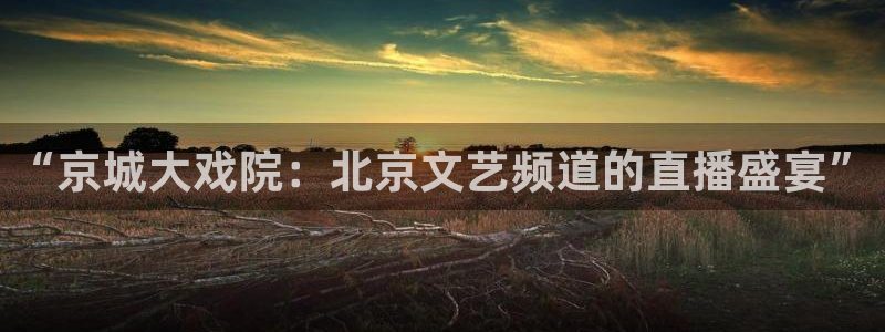 咪咕视频在线观看直播：“京城大戏院：北京文艺频道的直播盛宴”